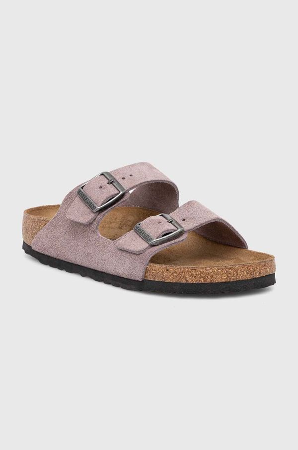 Birkenstock Natikači iz semiša Birkenstock Arizona ženski, roza barva, 1028345