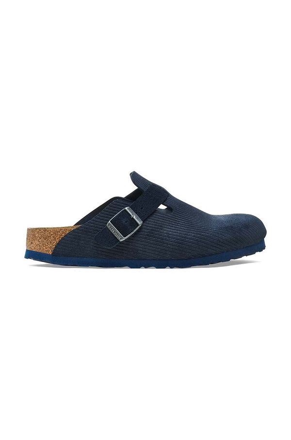 Birkenstock Natikači iz semiša Birkenstock Boston Corduroy moški, mornarsko modra barva, 1026108