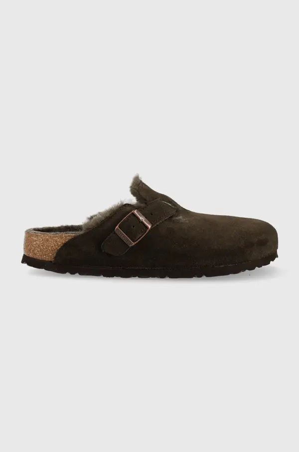 Birkenstock Natikači iz semiša Birkenstock Boston FUR