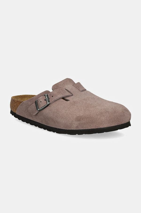 Birkenstock Natikači iz semiša Birkenstock Boston ženski, vijolična barva, 1028375