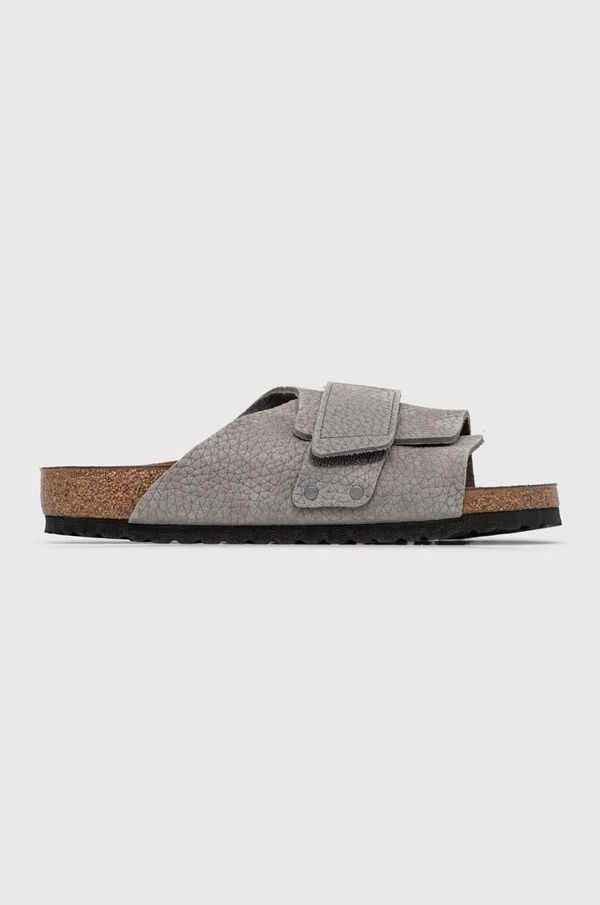Birkenstock Natikači iz semiša Birkenstock KYOTO moški, siva barva, 1024502