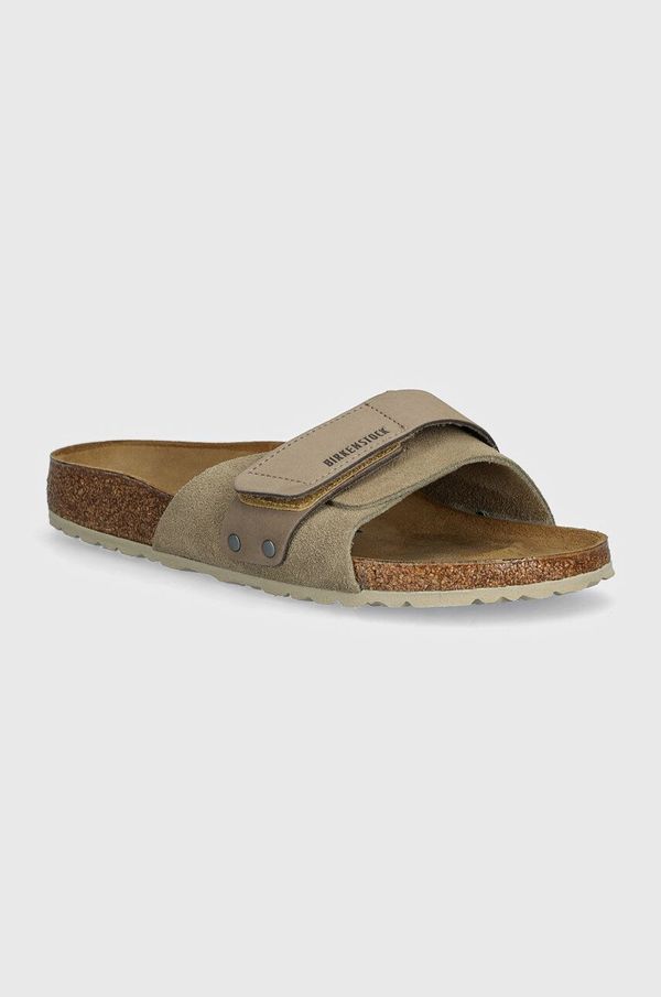 Birkenstock Natikači iz semiša Birkenstock Oita ženski, bež barva, 1028056