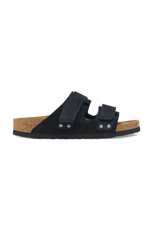 Birkenstock Natikači iz semiša Birkenstock Uji ženski, črna barva, 1024832