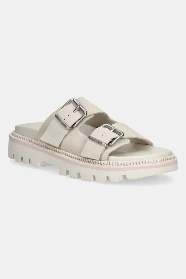 Tommy Jeans Natikači iz semiša Tommy Jeans DOUBLE STRAP SANDAL SUEDE