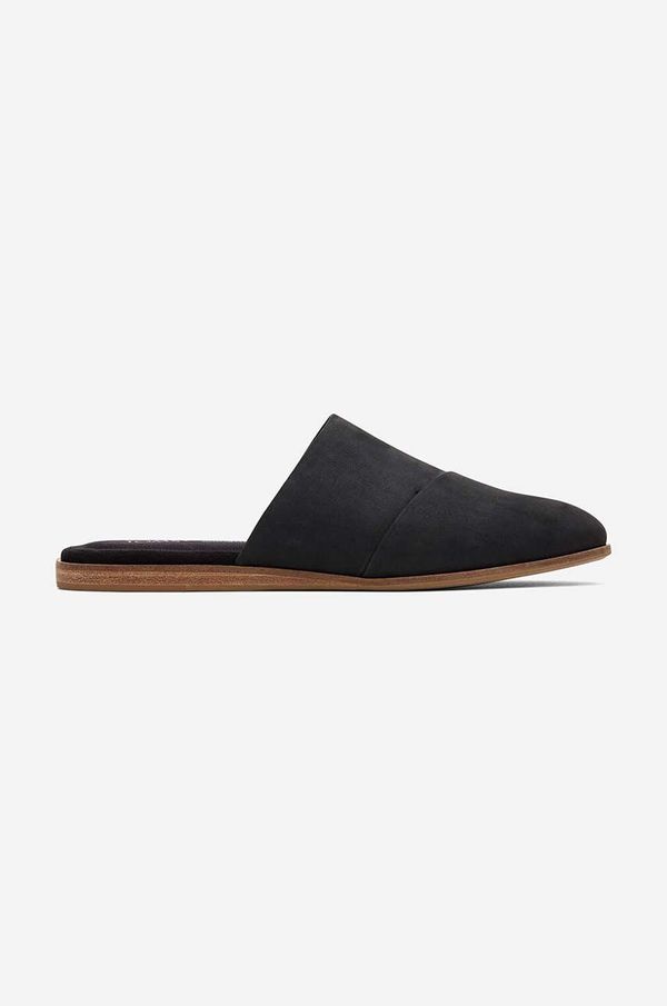 Toms Natikači iz semiša Toms Flat 10018987 ženski, črna barva