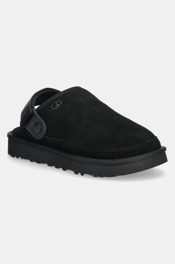 Ugg Natikači iz semiša UGG Goldencoast Clog II moški, črna barva, 1166915-BLK