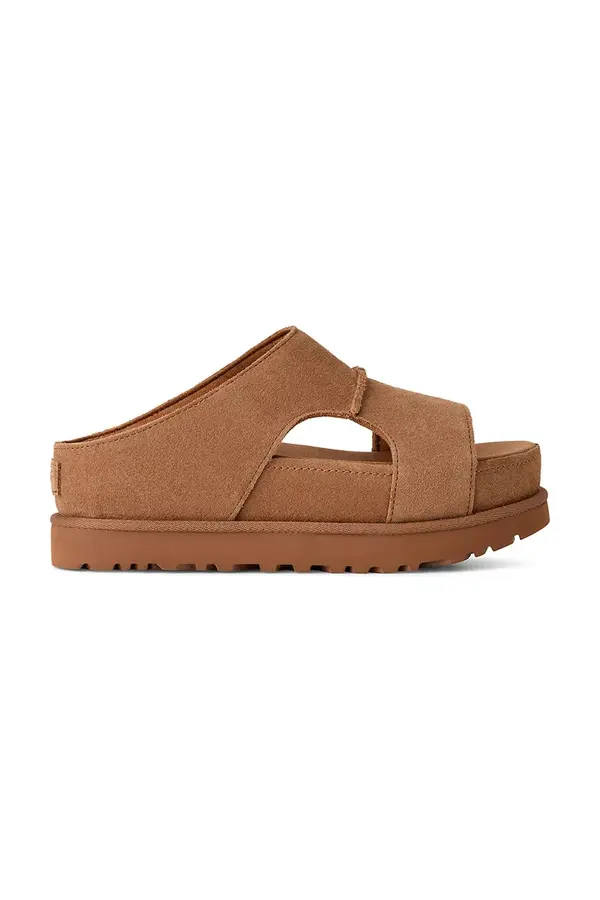UGG Natikači iz semiša UGG W Goldenstar Hi Cutout Slide