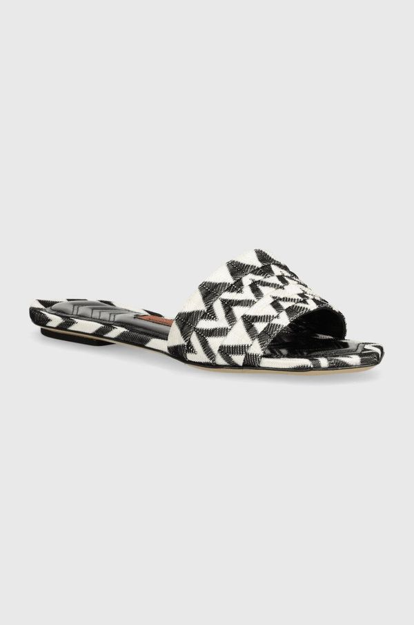 Missoni Natikači Missoni Gia Flat ženski, črna barva, M32_022