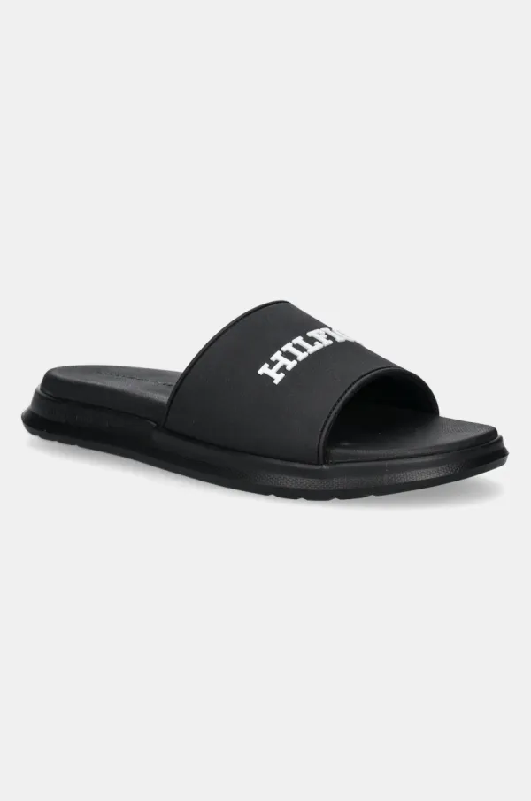 Tommy Hilfiger Natikači Tommy Hilfiger DUAL DENSITY HILFIGER POOL SLIDE moški, črna barva, FM0FM05430