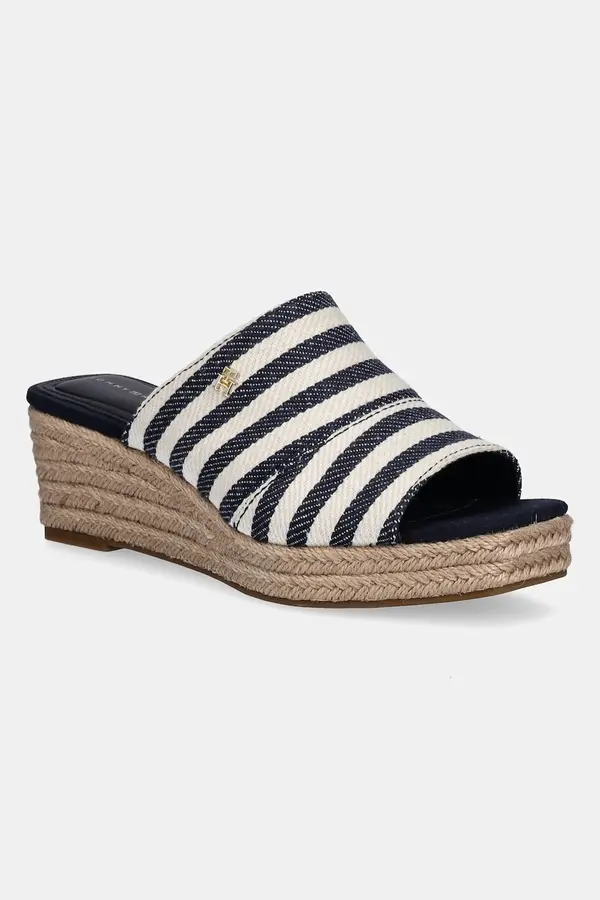 Tommy Hilfiger Natikači Tommy Hilfiger NAUTICAL STRIPES ESPADRILLE MULE