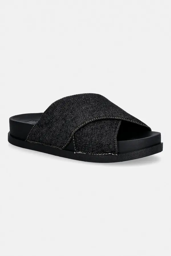 Tommy Jeans Natikači Tommy Jeans TJW COMFORT SLIDES WASHED DENIM