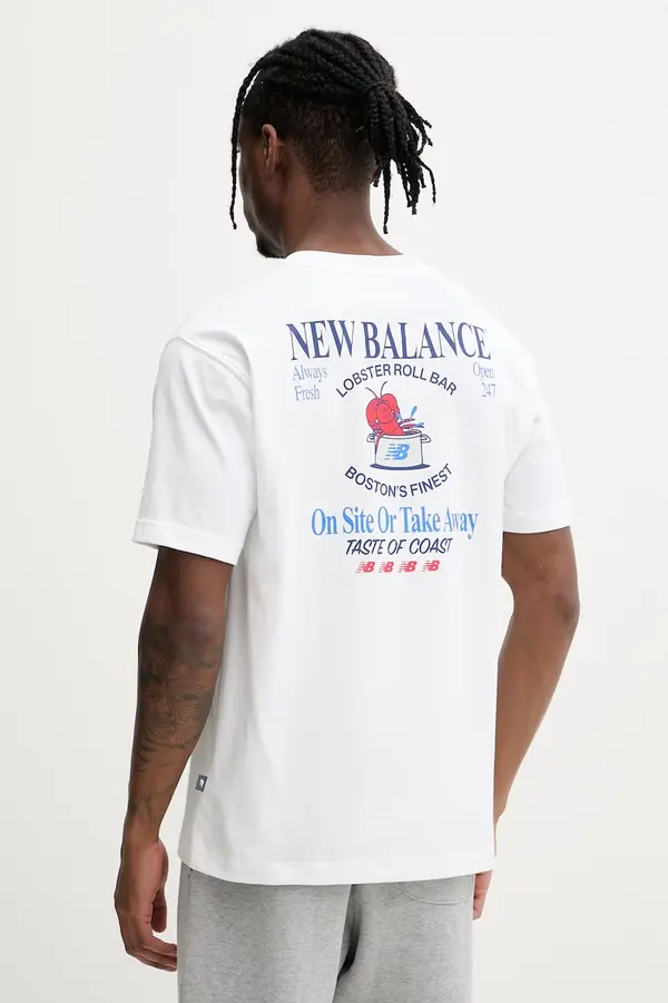 New Balance New Balance kratka majica moška bombažna Lobster