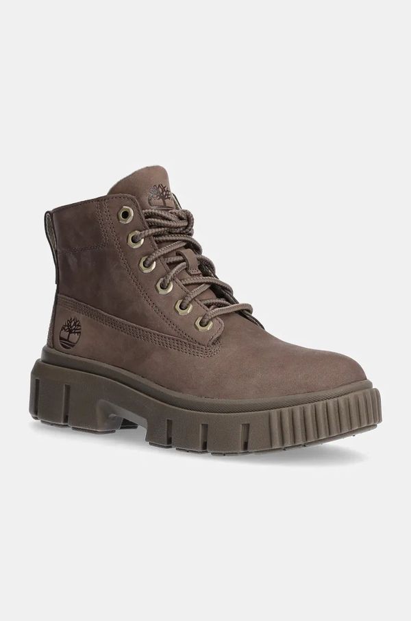 Timberland Nizki škornji iz semiša Timberland Greyfield ženski, rjava barva, TB0A2FT6EM51