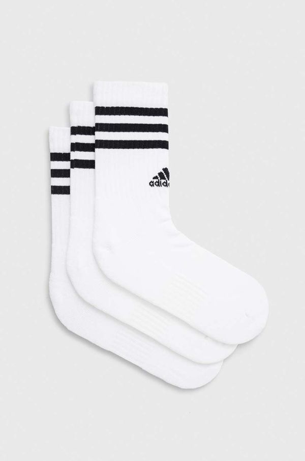 adidas Nogavice adidas 3-pack bela barva