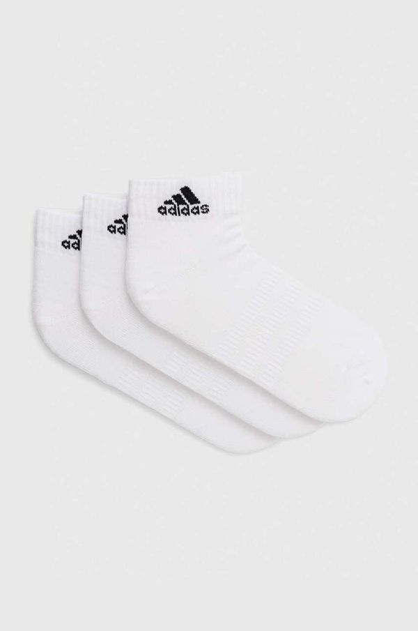 adidas Nogavice adidas 3-pack bela barva