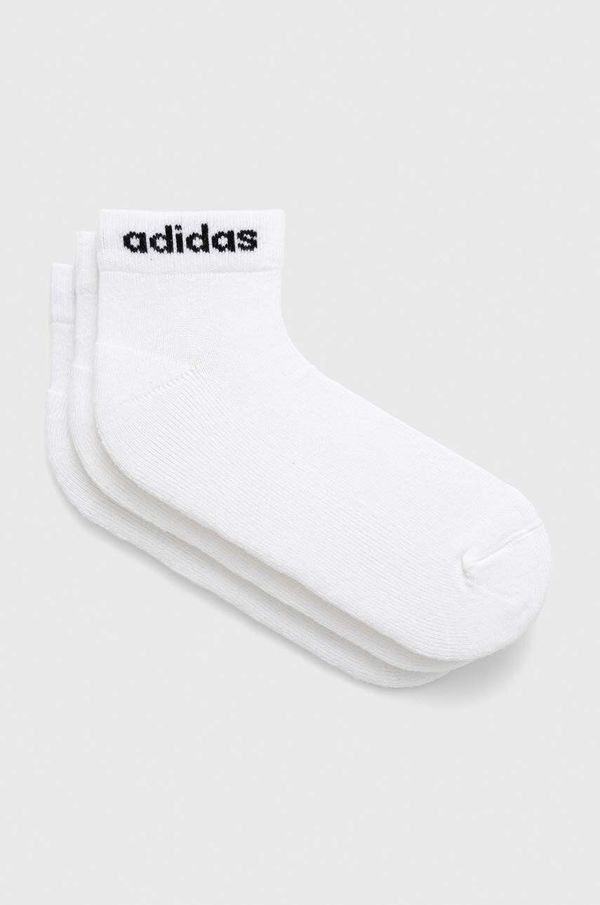 adidas Nogavice adidas 3-pack bela barva