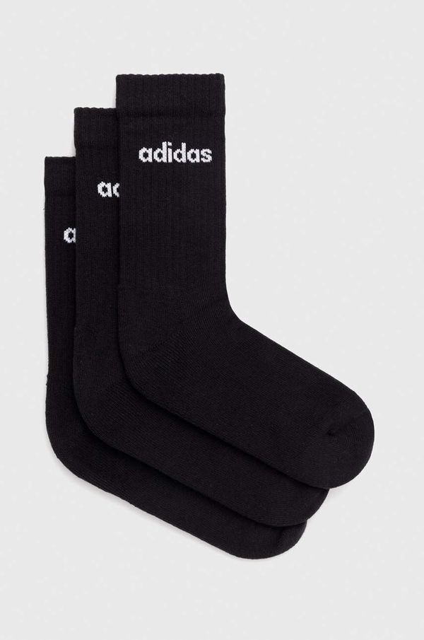 adidas Nogavice adidas 3-pack moški, črna barva