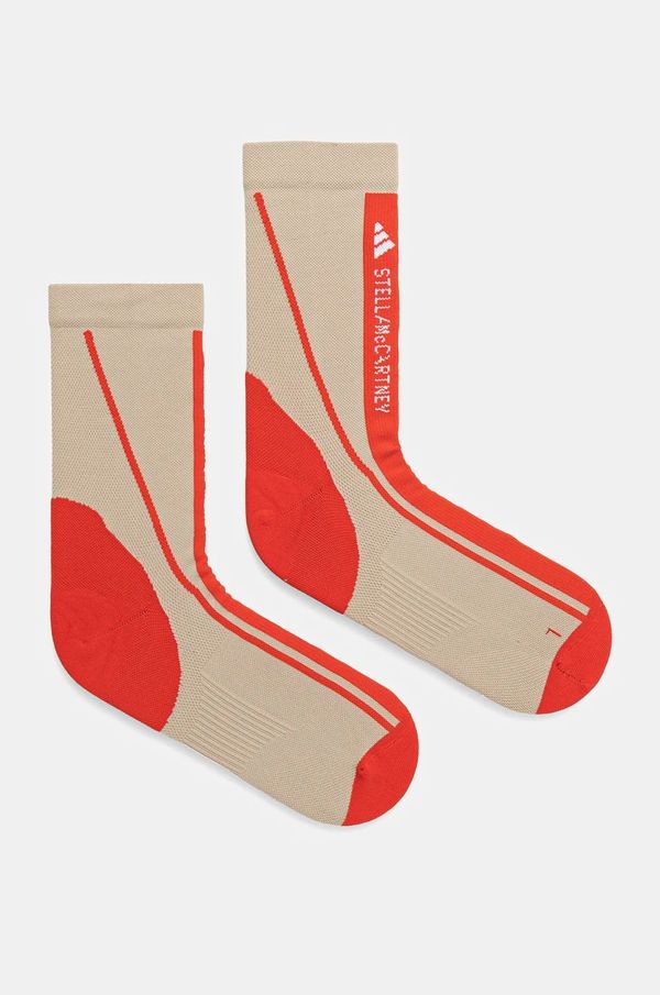 adidas by Stella McCartney Nogavice adidas by Stella McCartney ženske, bež barva, JP2685