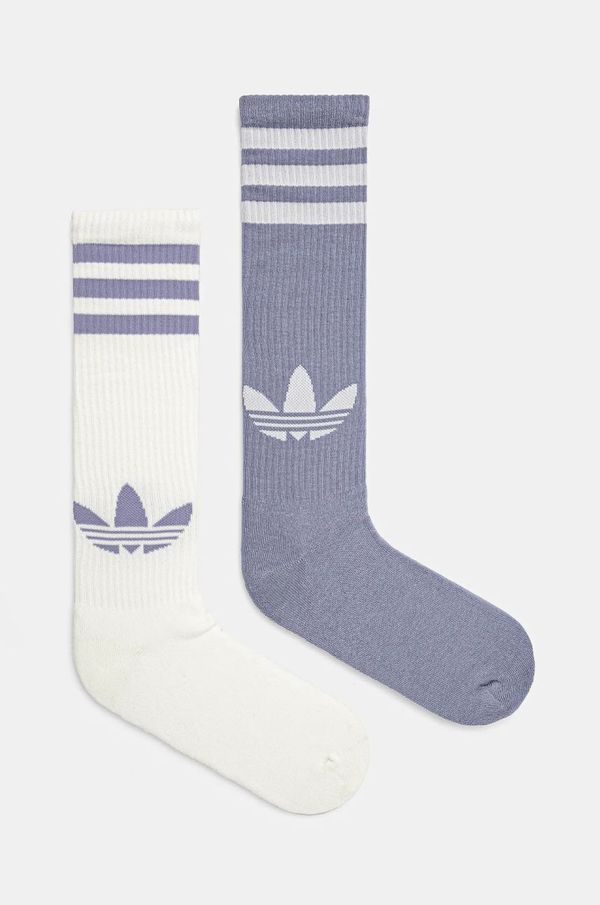 adidas Originals Nogavice adidas Originals 2-pack vijolična barva, JP2499
