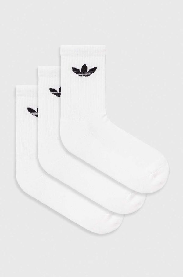 adidas Originals Nogavice adidas Originals 3-pack bela barva IJ5616