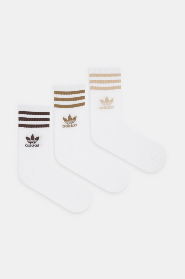 adidas Originals Nogavice adidas Originals 3-pack bela barva, IX7513