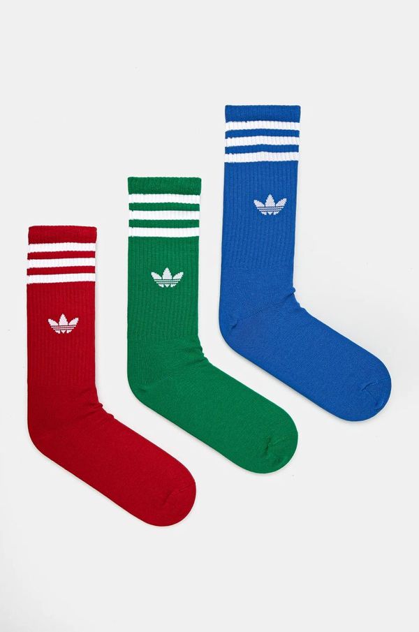 adidas Originals Nogavice adidas Originals 3-pack bela barva, JJ1985