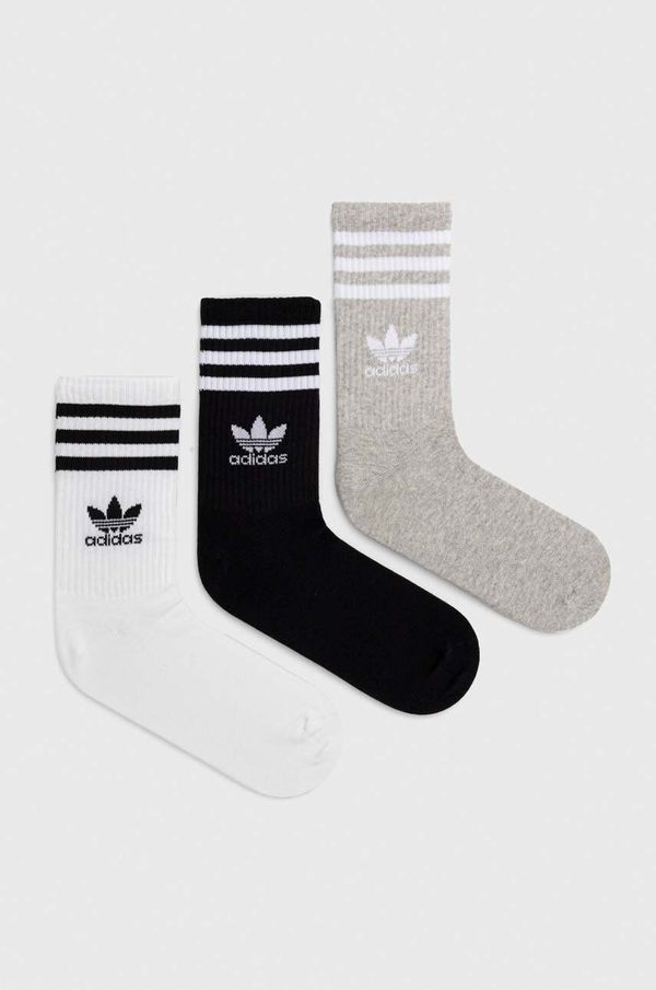 adidas Originals Nogavice adidas Originals 3-pack bela barva