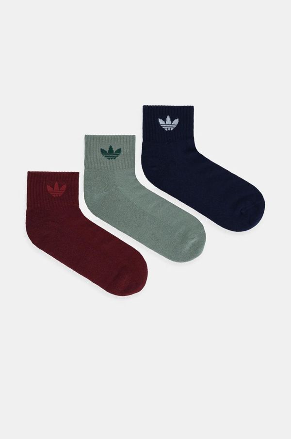 adidas Originals Nogavice adidas Originals 3-pack bordo barva, JI9495