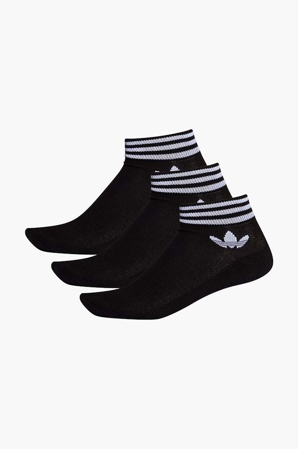 adidas Originals Nogavice adidas Originals 3-pack črna barva