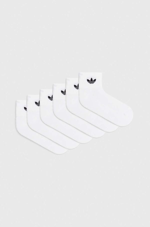 adidas Originals Nogavice adidas Originals 6-pack bela barva