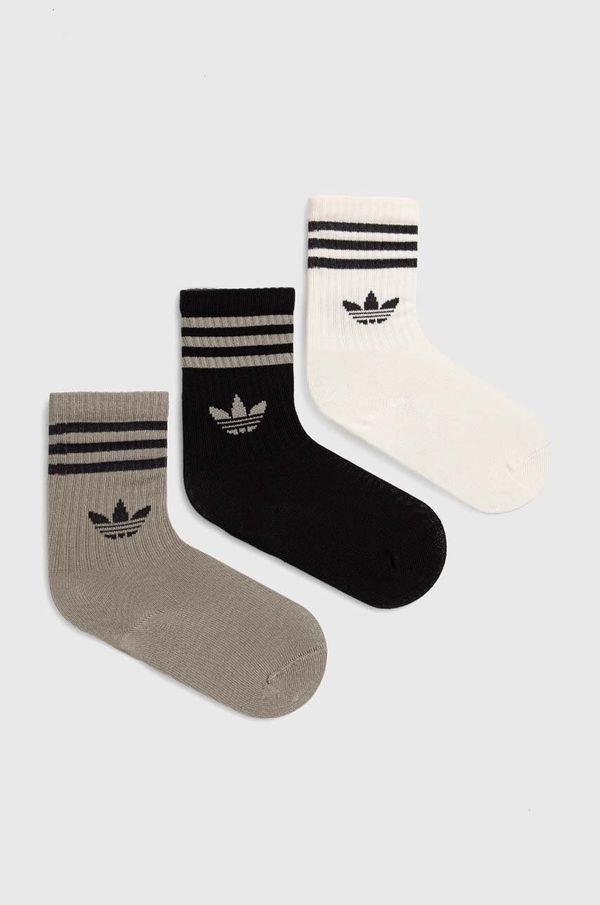 adidas Originals Nogavice adidas Originals CREW SOCK 3P 3-pack črna barva, IZ3471