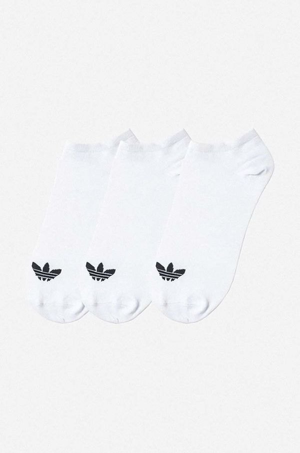 adidas Originals Nogavice adidas Originals Trefoil Liner 3-pack bela barva