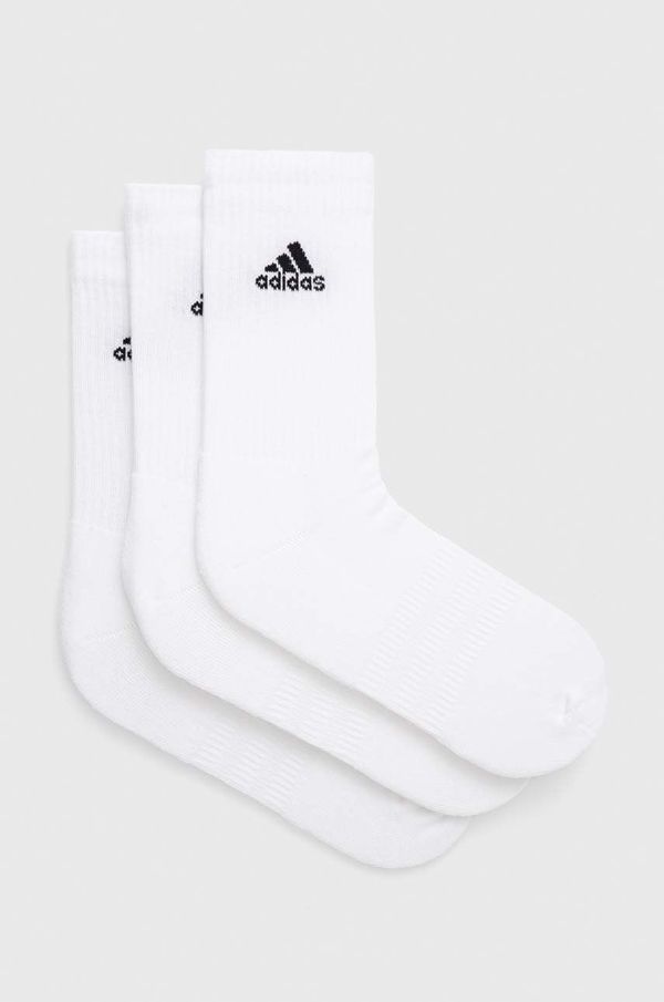 adidas Nogavice adidas Performance 3-pack bela barva