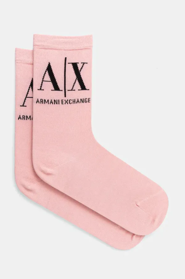 Armani Exchange Nogavice Armani Exchange ženske, roza barva, 946020 CC401