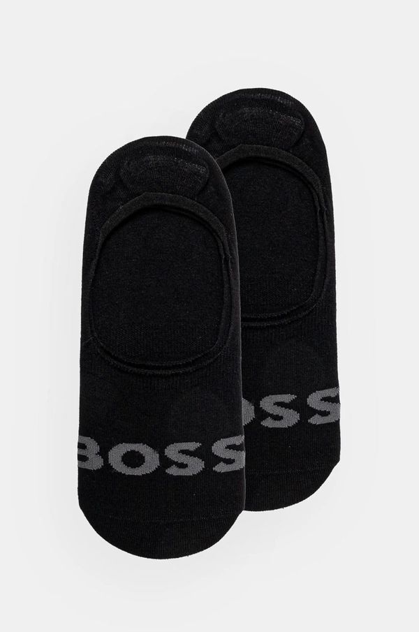 Boss Nogavice BOSS 2-pack moške, črna barva, 50516402