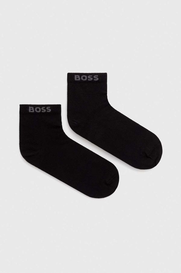 Boss Nogavice BOSS 2-pack moški, črna barva