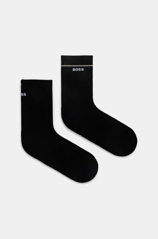 BOSS Nogavice BOSS 2-pack ženske, črna barva, 50502113