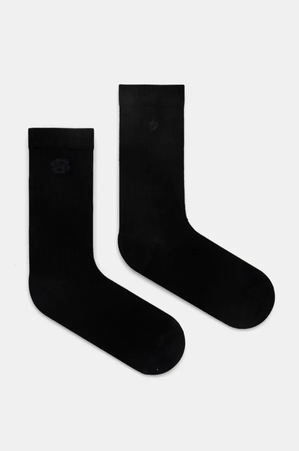 BOSS Nogavice BOSS 2-pack ženske, črna barva, 50537758