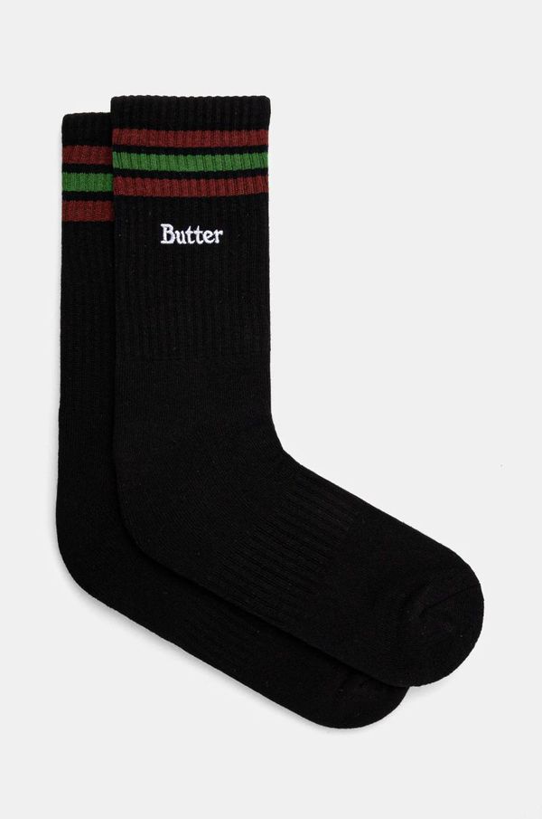 Butter Goods Nogavice Butter Goods Stripe Socks moške, črna barva, BG243912