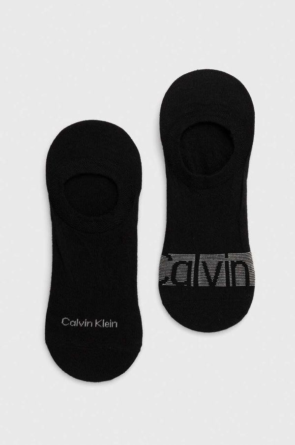 Calvin Klein Nogavice Calvin Klein 2-pack moške, črna barva 701226648