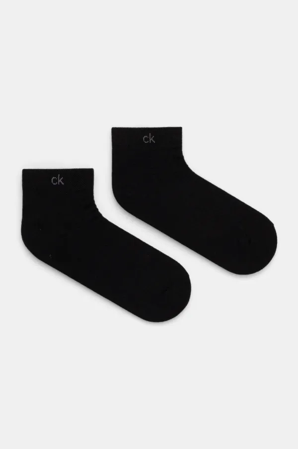 Calvin Klein Nogavice Calvin Klein 2-pack moške, črna barva, 701231369