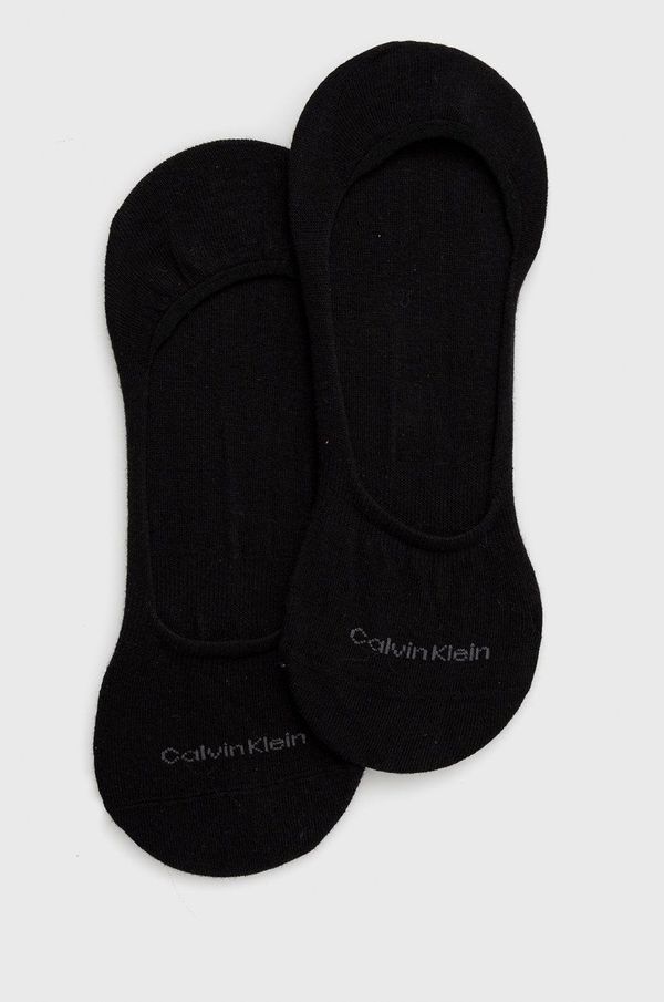 Calvin Klein Nogavice Calvin Klein (2-pack) moške, črna barva