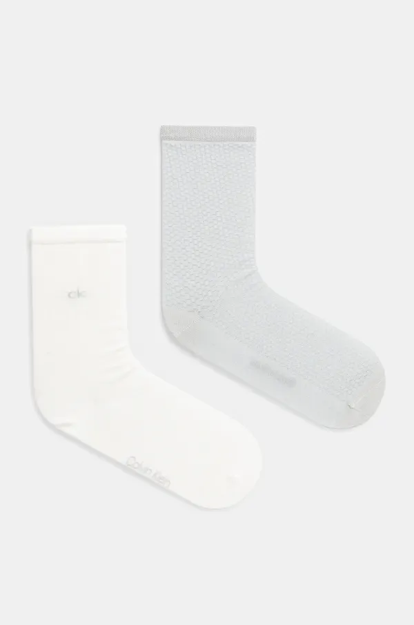 Calvin Klein Nogavice Calvin Klein 2-pack ženske, siva barva, 701232094