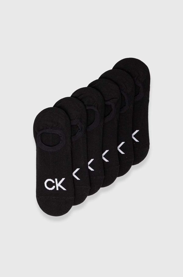 Calvin Klein Nogavice Calvin Klein 6-pack moške, črna barva, 701220501