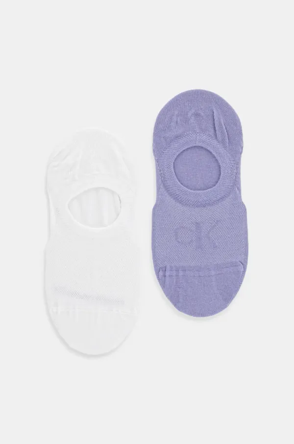 Calvin Klein Jeans Nogavice Calvin Klein Jeans 2-pack ženske, vijolična barva, 701231401