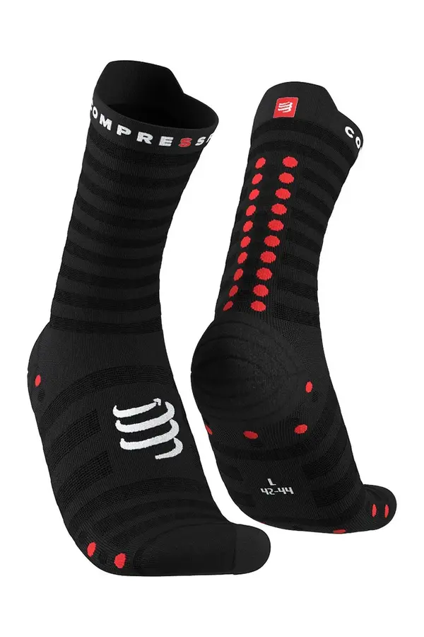 Compressport Nogavice Compressport Pro Racing Socks v4.0 Ultralight Run High - White/Alloy