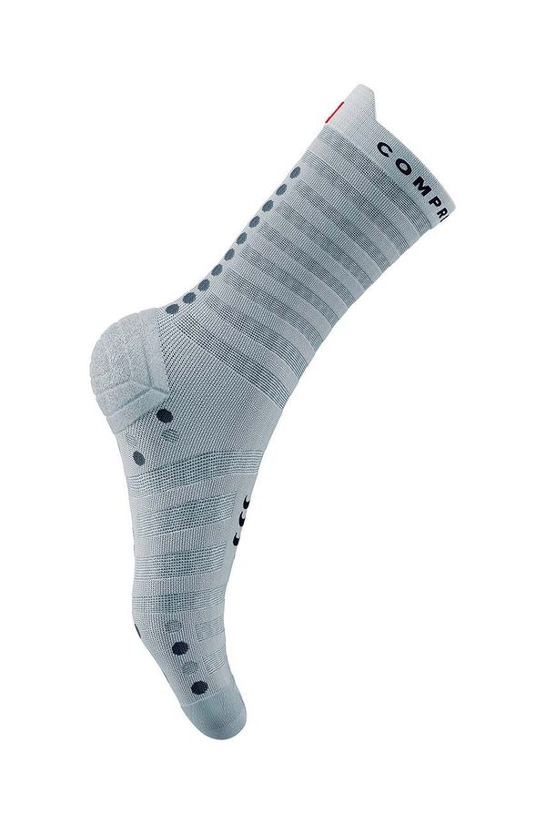 Compressport Nogavice Compressport Pro Racing Socks v4.0 Ultralight Run High - White/Alloy XU00050B