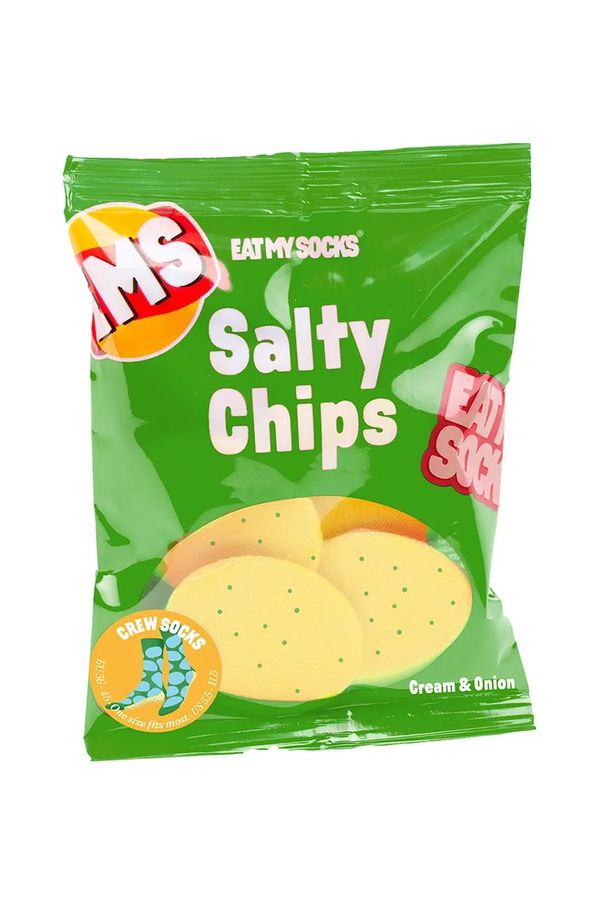 Eat My Socks Nogavice Eat My Socks Salty Chips Green