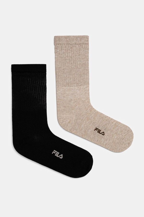 Fila Nogavice Fila 2-pack ženske, črna barva, F3611