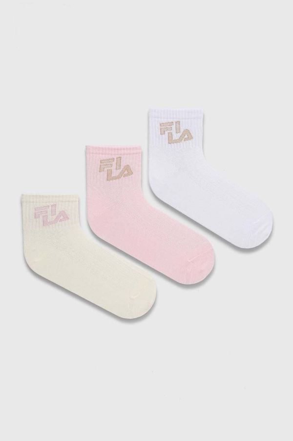 Fila Nogavice Fila 3-pack ženske, roza barva, F6943